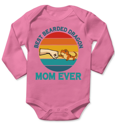 Best Bearded Dragon Mom Ever Lizard Long Sleeve Baby One-Piece