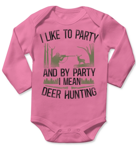 Buck Deer Hunting Hunter Vintage I Long Sleeve Baby One-Piece