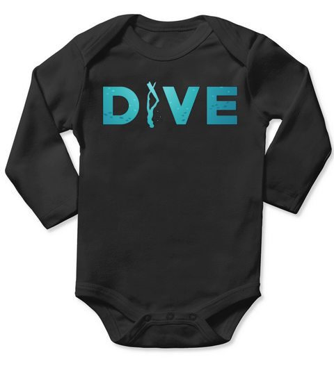 Freediving Dive Ocean Freedive Apnoe Freediver Long Sleeve Baby One-Piece