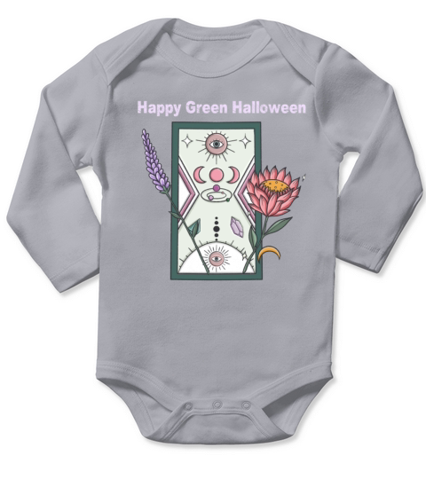 Happy Halloween Tarot Vintage Costume Long Sleeve Baby One-Piece
