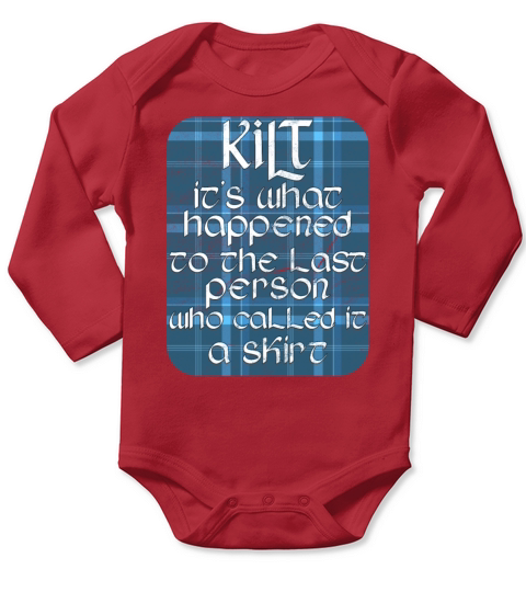 How To Wear The Kilt Design For A Tartan Kilt Guy Long Sleeve Baby One-Piece