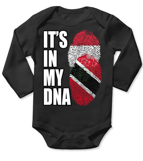 Hungarian And Trinidad Tobago Mix Heritage DNA Fla Long Sleeve Baby One-Piece