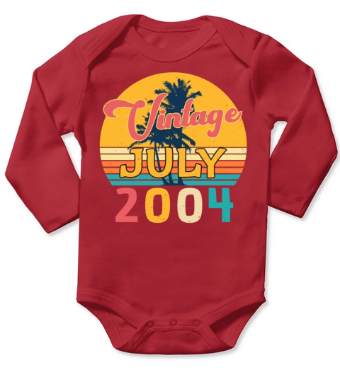 July 2004 Finally 18 Years Long Sleeve Baby One-Piece
