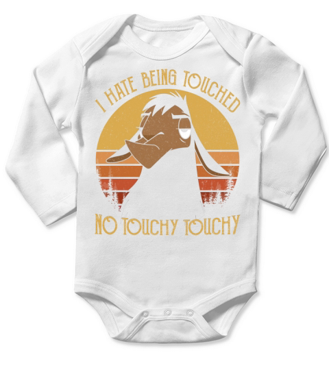 Kuzco I hate being touched no touchy - Coffee Mug (colored) Long Sleeve Baby One-Piece