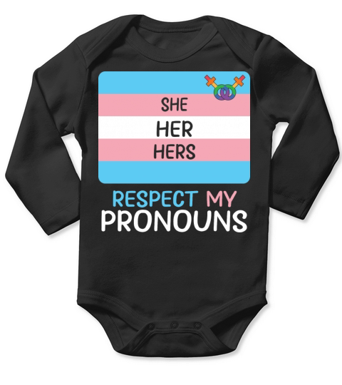 LBGT Flag Gay Pride Human Vintage Rainbow Long Sleeve Baby One-Piece