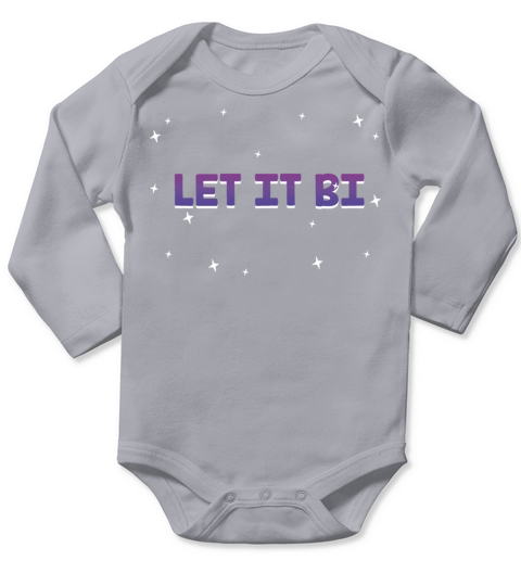 Let It Bi Bisexual Positivity Bi Pride Positive Long Sleeve Baby One-Piece