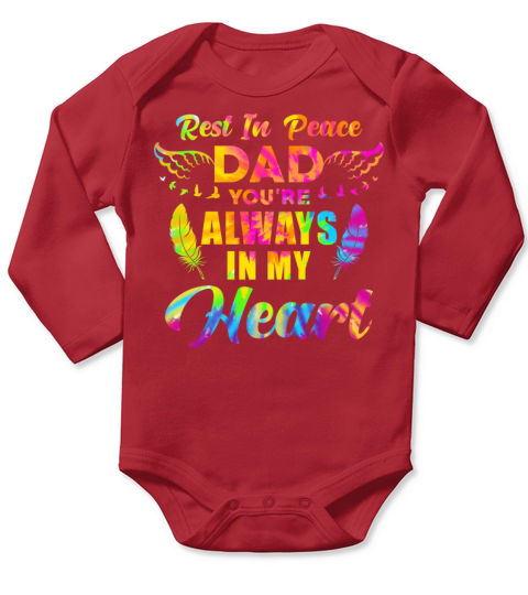 Memorial to Dad Long Sleeve Baby One-Piece