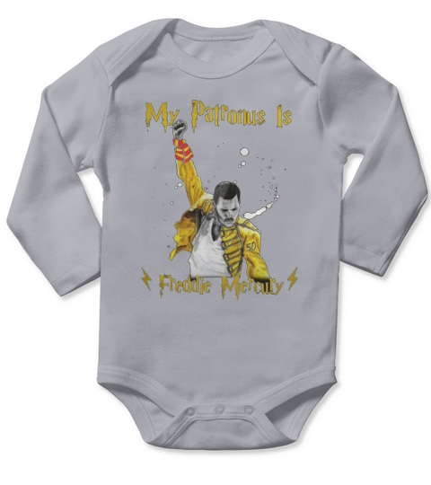 My patronus is Freddie Mercury Long Sleeve Baby One-Piece