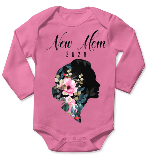 New Mom 2020 Mommy To Be - Ladies Flowy Tank Long Sleeve Baby One-Piece