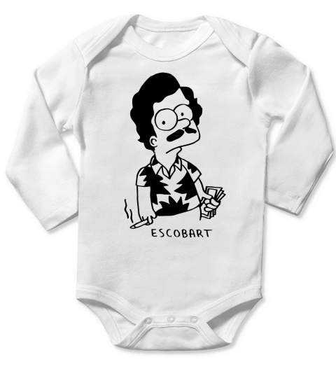 Pablo Escobart Long Sleeve Baby One-Piece