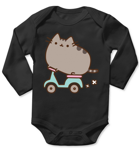Pusheen Cat  Mens Ringer TShirt Long Sleeve Baby One-Piece