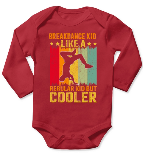 Retro Vintage Style Breakdance Kid Like a Long Sleeve Baby One-Piece