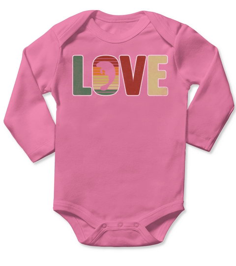 Retro Vintage Style Love Cute Manatee Funny Sea Long Sleeve Baby One-Piece