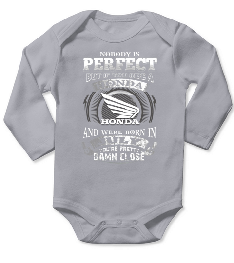 RIDE A HONDA JULY Long Sleeve Baby One-Piece