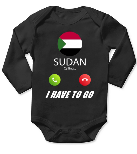 Sudan is calling Is calling Flag Saying Long Sleeve Baby One-Piece