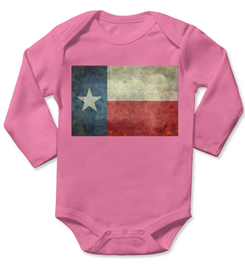 Texas flag Vintage retro Long Sleeve Baby One-Piece