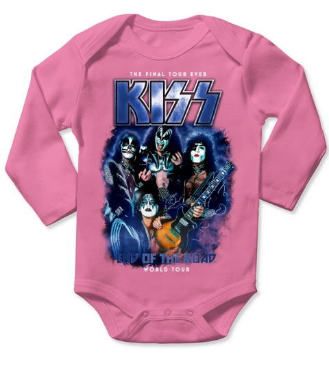 The final tour ever Kiss End of the road 1976 Long Sleeve Baby One-Piece