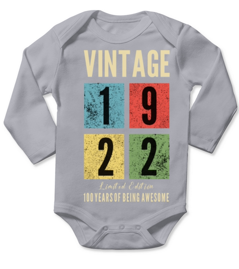 vintage 1922 Limited Edition Long Sleeve Baby One-Piece