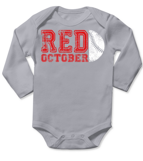 Vintage Red October Philly Philadelphia Baseball Long Sleeve Baby One-Piece