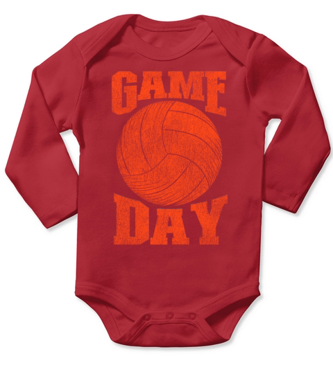Volleyball Player Team Vintage Long Sleeve Baby One-Piece