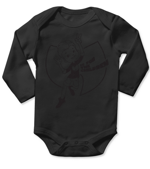 wutang is for the children v2 black Long Sleeve Baby One-Piece