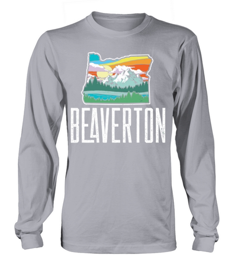 Beaverton Vintage Oregon Nature Outdoors Retro Gra Long sleeved Unisex