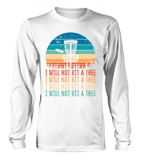 Funny Disc Golf Tree Gift Distressed Vintage Long sleeved Unisex