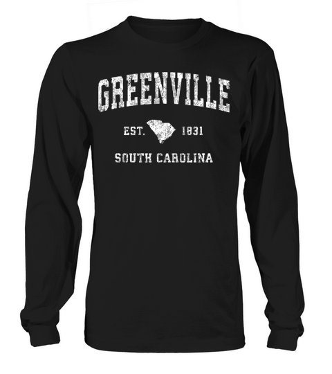 Greenville South Carolina Sc Vintage Athletic Spor Long sleeved Unisex