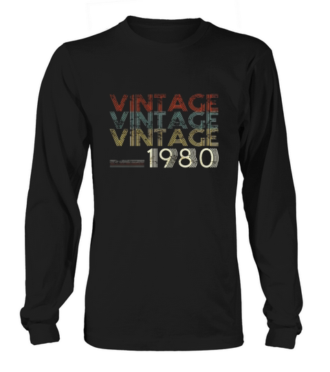 Retro Classic Vintage 1980 38th Gift 38 Years Old Long sleeved Unisex