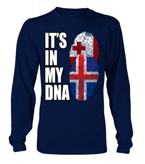 Tongan And Icelandic Mix Heritage DNA Flag Long sleeved Unisex