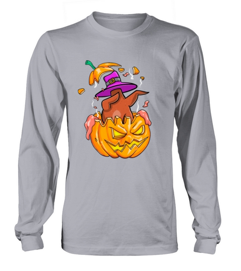 Turkey Dabbing Halloween T-Shirt Pumpkin Dab Gift Long sleeved Unisex