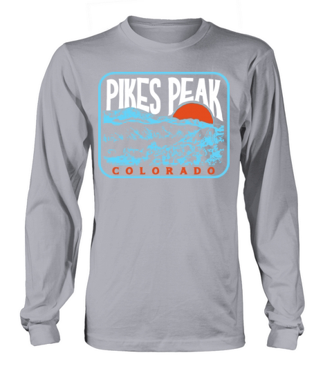 Vintage Pikes Peak Colorado Retro Style Mountains Long sleeved Unisex