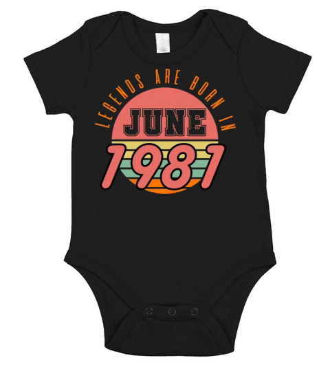 1981 vintage born in June gift Short Sleeve Baby One-Piece
