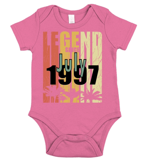 1997 July vintage born gift Short Sleeve Baby One-Piece