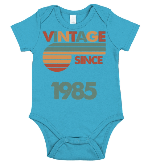 37th Vintage Birthday 1985 Short Sleeve Baby One-Piece