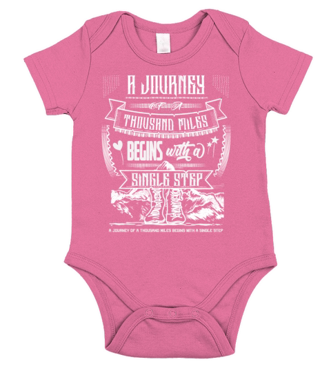 A Journey of a Thousand Miles Begins Short Sleeve Baby One-Piece