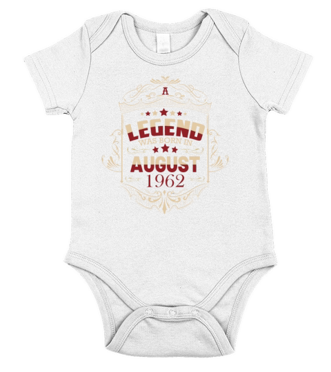 A legend was born in August 1962 Short Sleeve Baby One-Piece