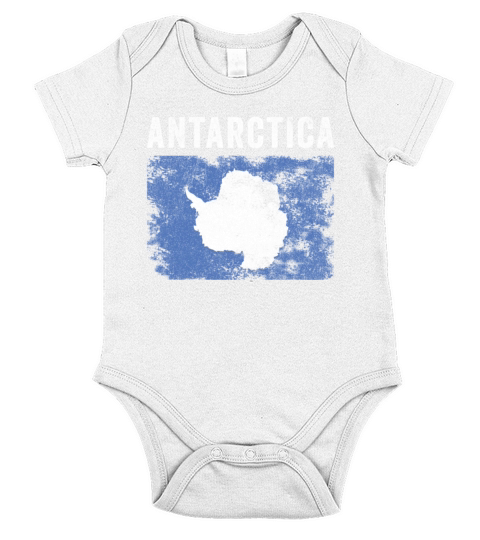 Antarctica Flag Vintage - Antarctic Flag Short Sleeve Baby One-Piece