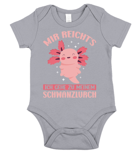 Axolotl Anime Niedlicher Pink Kawaii Tier Short Sleeve Baby One-Piece