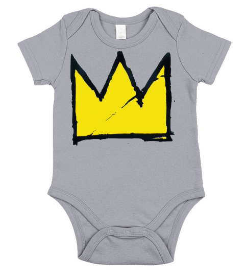 Basquiat Crown Logo Short Sleeve Baby One-Piece