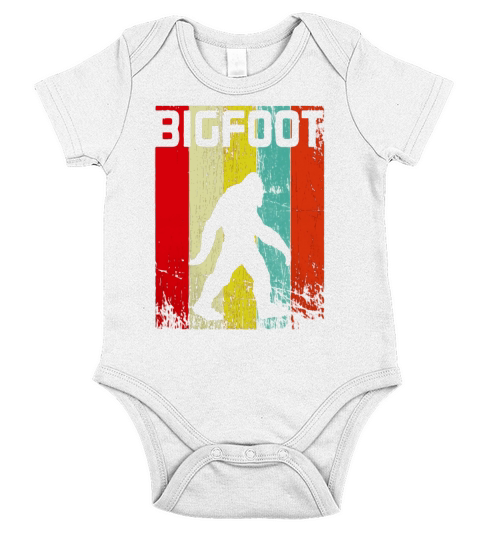 Bigfoot Vintage TShirt Retro Vintage Sasquatch Bigfoot Shirt Short Sleeve Baby One-Piece