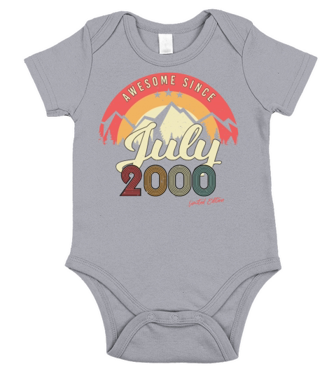 Birth Month July 2000 Short Sleeve Baby One-Piece