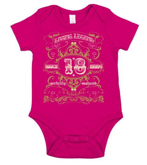 Birthday design Legendary since 2004 Retro Short Sleeve Baby One-Piece