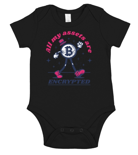 Bitcoin Encrypted Quote Badge Short Sleeve Baby One-Piece
