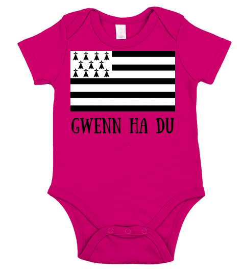 BREIZH DRAPEAU BRETAGNE GWENN HA DU Short Sleeve Baby One-Piece
