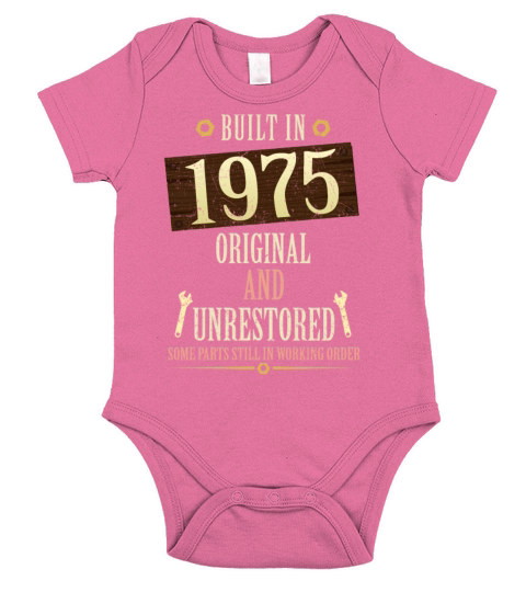 Built In The 1975 Original And Unrestored Short Sleeve Baby One-Piece