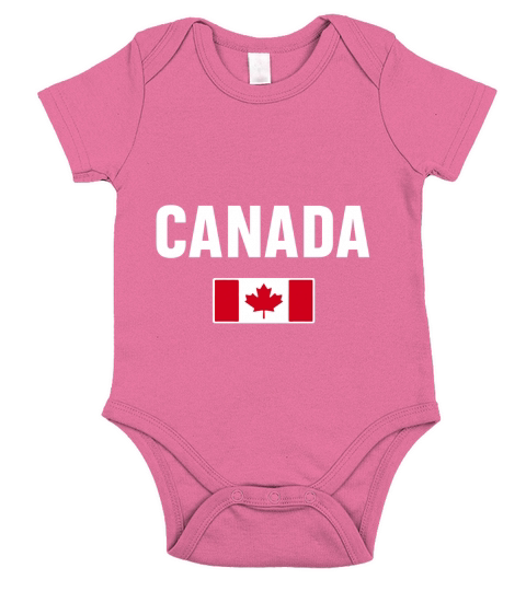 Canada T-shirt Canadian Flag Short Sleeve Baby One-Piece