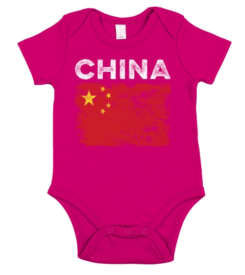 China Flag Distressed - Chinese Flag Short Sleeve Baby One-Piece