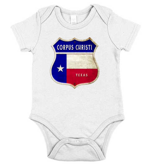 Corpus Christi Texas coat of arms flag design Short Sleeve Baby One-Piece