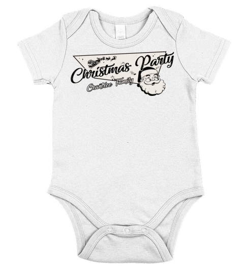 Crantree Family Ready for Christmas Party Short Sleeve Baby One-Piece